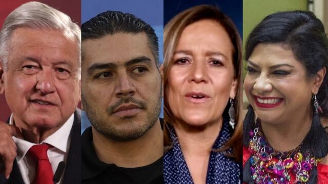 AMLO, Omar García Harfuch, Margarita Zavala y Clara Brugada