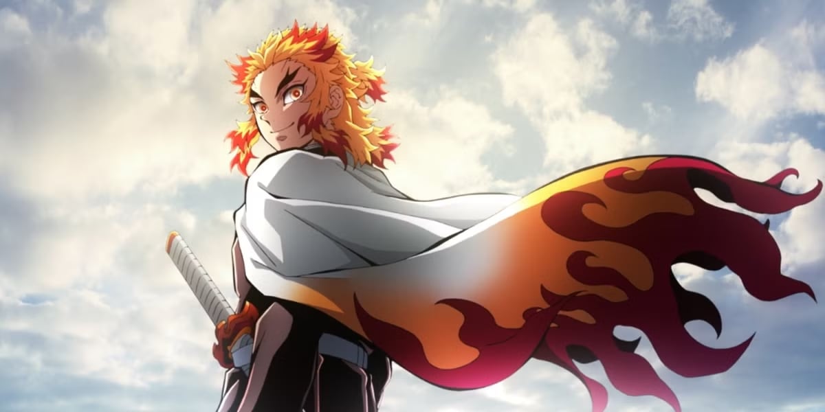 Kyojuro Rengoku, el pilar de la llama de Kimetsu no Yaiba en Demon Slayer: El Tren Infinito