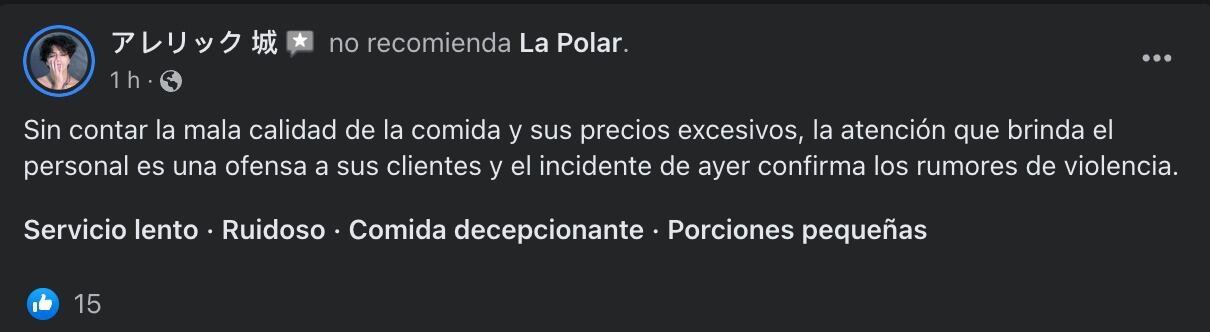 La Polar: meseros eran acusados de golpear a clientes desde 2016