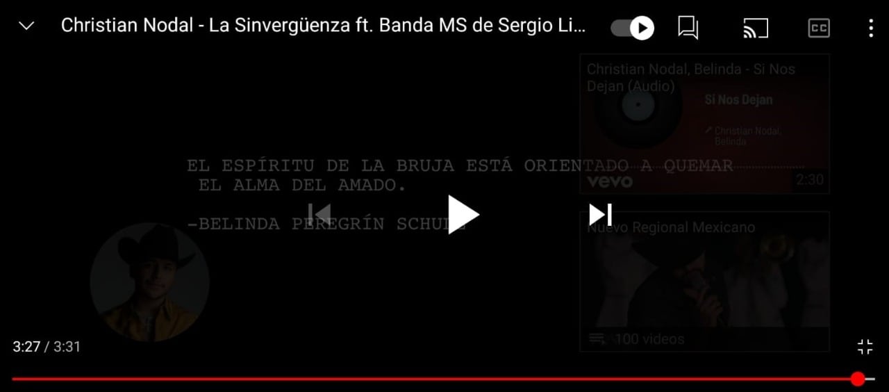 Belinda deja su firma en nuevo video de Christian Nodal