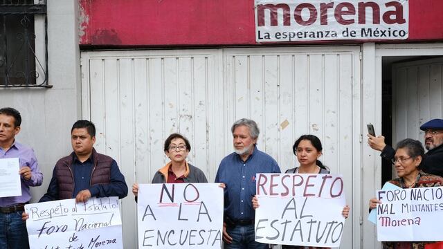 Rechazo de morenistas a la encuesta