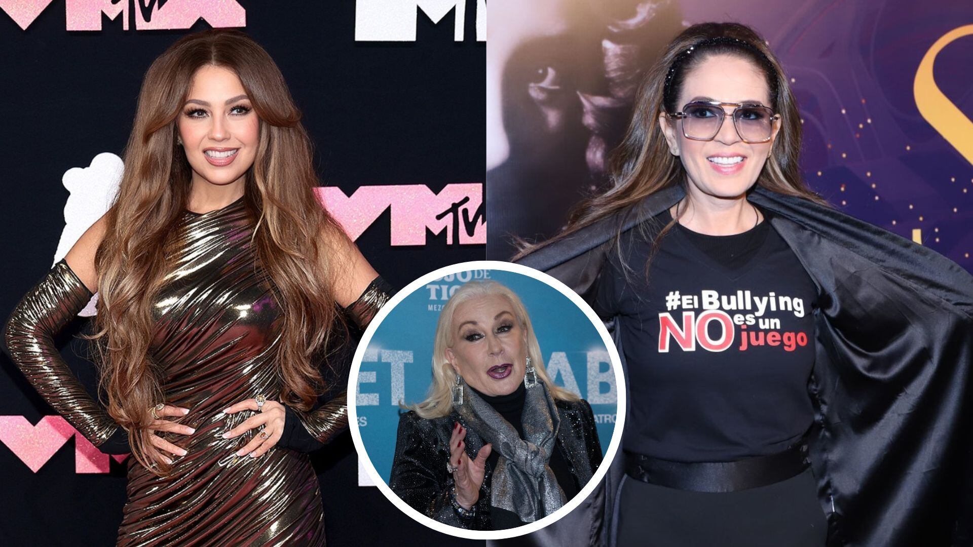 Thalía vino a México y prefirió ver a Yolanda Andrade que a su hermana Laura Zapata (VIDEO)