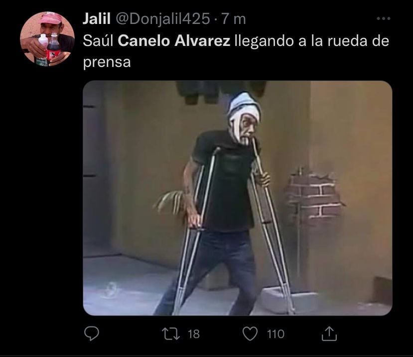 Imágenes muestran a "Canelo" llegando a la conferencia de prensa tras la pelea en Las Vegas.
