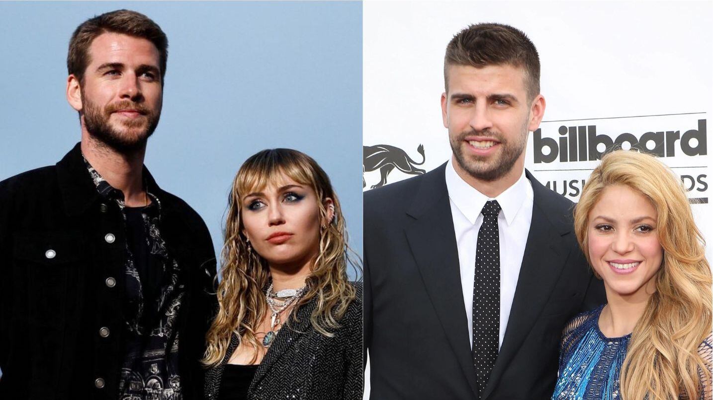 7 similitudes que compartieron Miley Cyrus y Shakira con sus exnovios Piqué y Liam Hemsworth