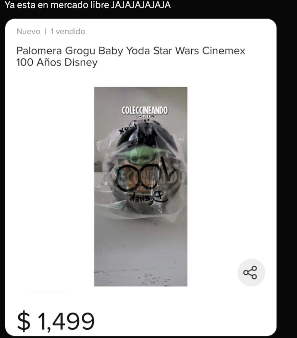 Palomera de Grogu en Mercado Libre