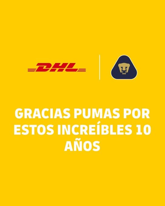 Se acaba una era: DHL pone fin a su relación con Pumas.