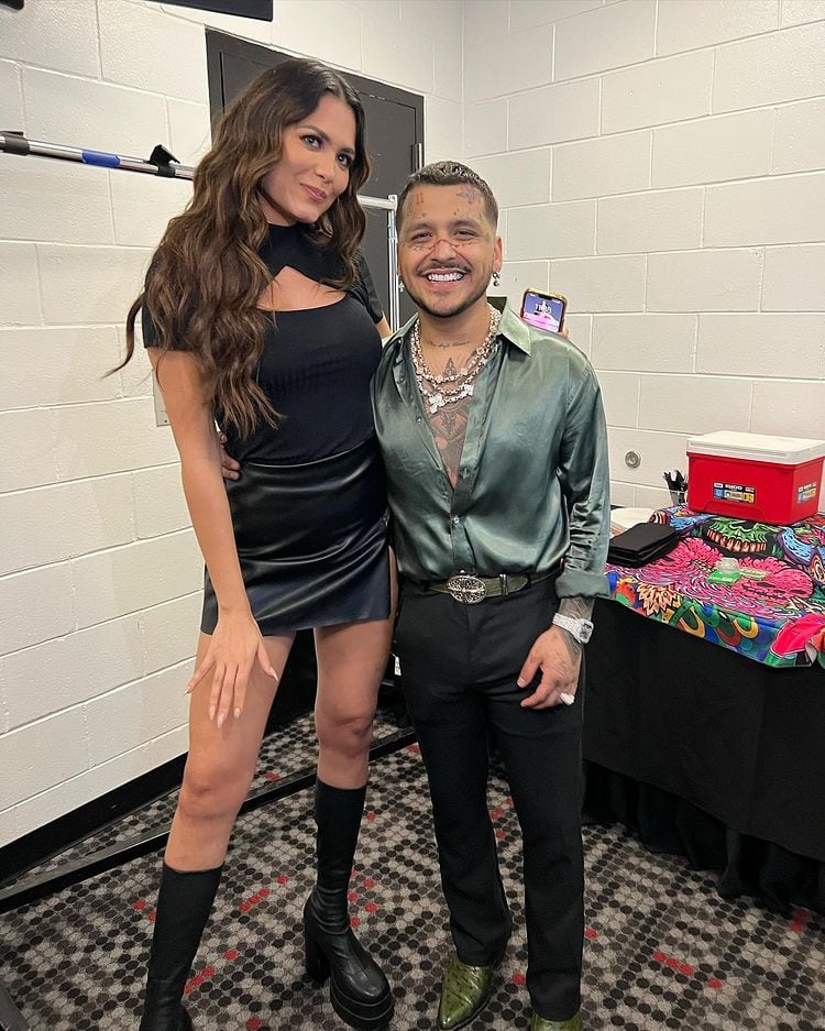 Andrea Meza y Christian Nodal.