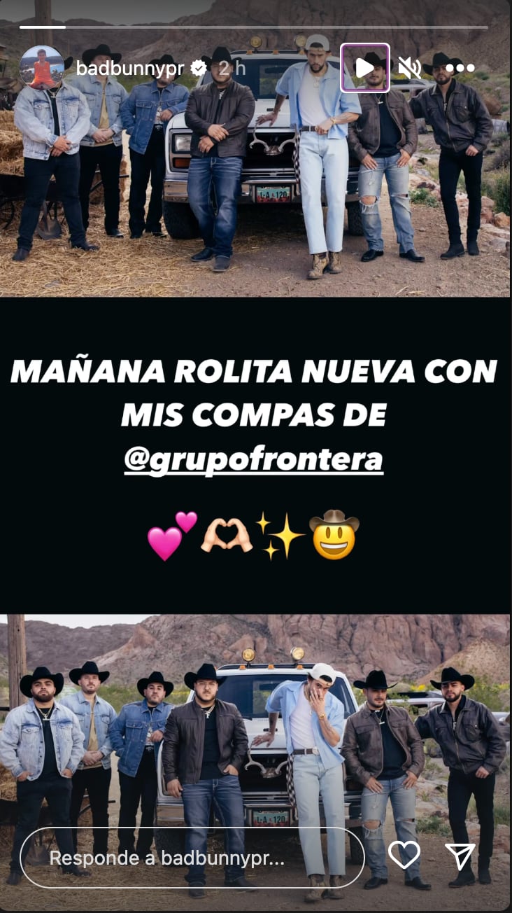 Bad Bunny tendrá colaboración con Grupo Firme