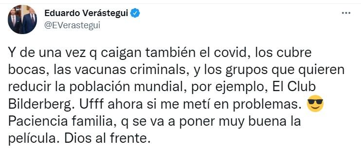 Eduardo Verástegui tuitea contra Joe Biden