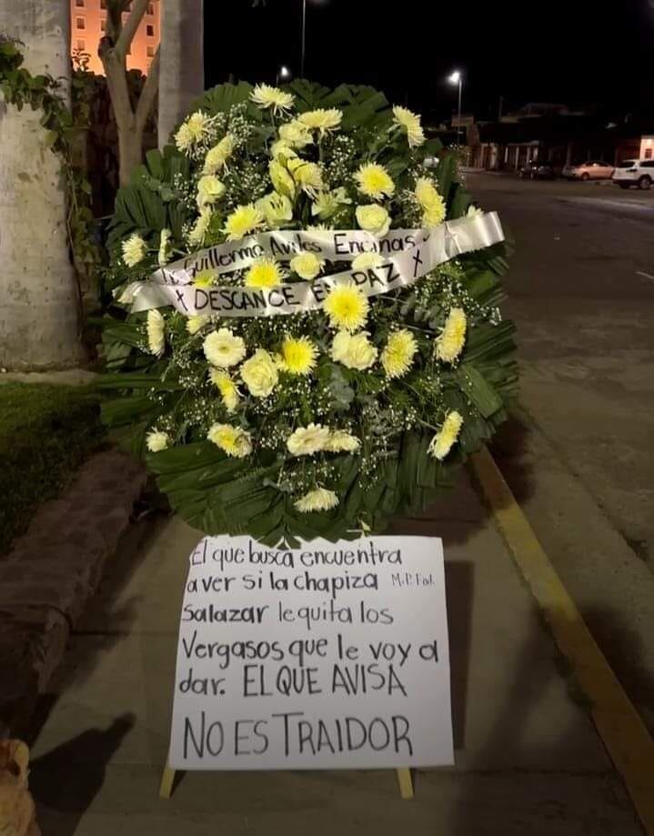 Amenazan a funcionario de Cajeme, Sonora, con corona fúnebre
