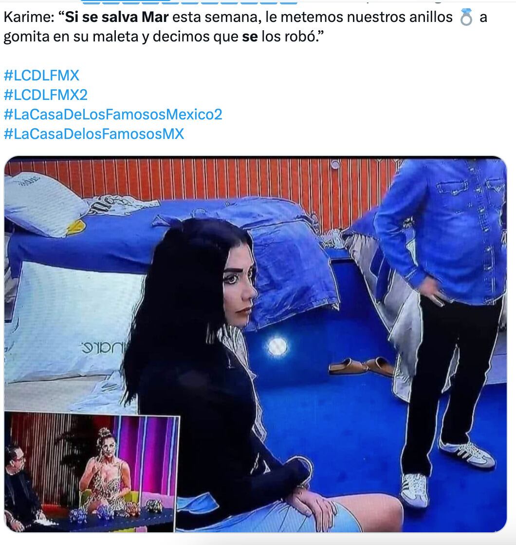 Karime Pindter inspira memes de "si mar se salva" en La Casa de los Famosos México 2024