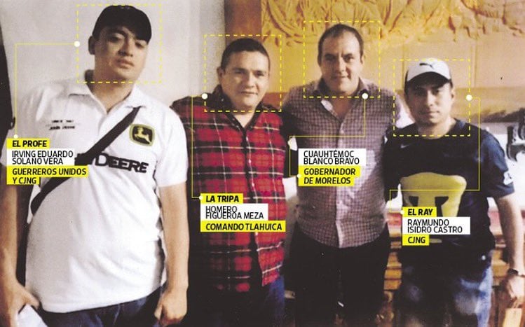 Cuauhtémoc Blanco, gobernador de Morelos con presuntos miembros del narcotráfico/Sol de Cuernavaca