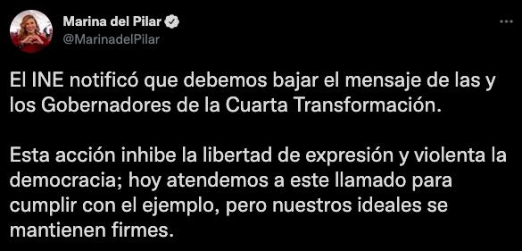 Marina del Pilar sobre orden del INE