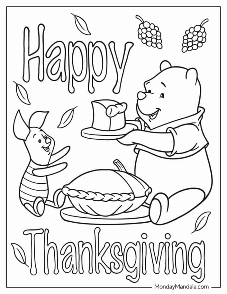 Dibujos de Día de Acción de Gracias para colorear: 10 plantillas bonitas del Thanksgiving Day