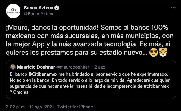 El ofrecimiento de Banco Azteca a Mauricio Doehner