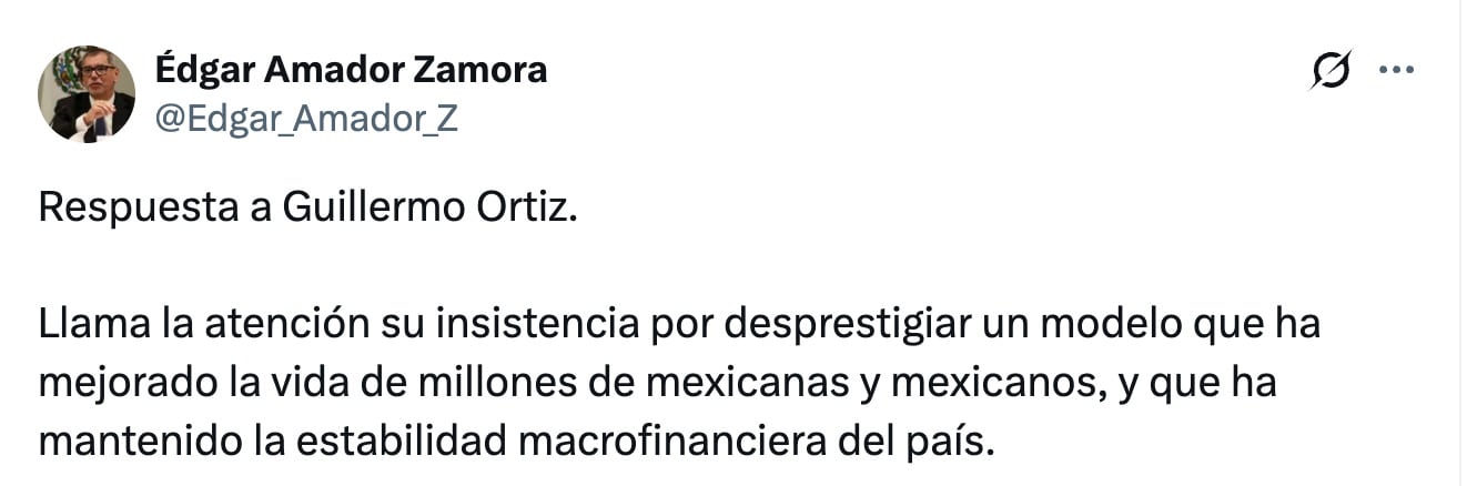 Édgar Amador responde a Guillermo Ortiz