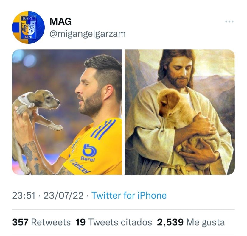 André-Pierre Gignac se volvió viral con estas imágenes.