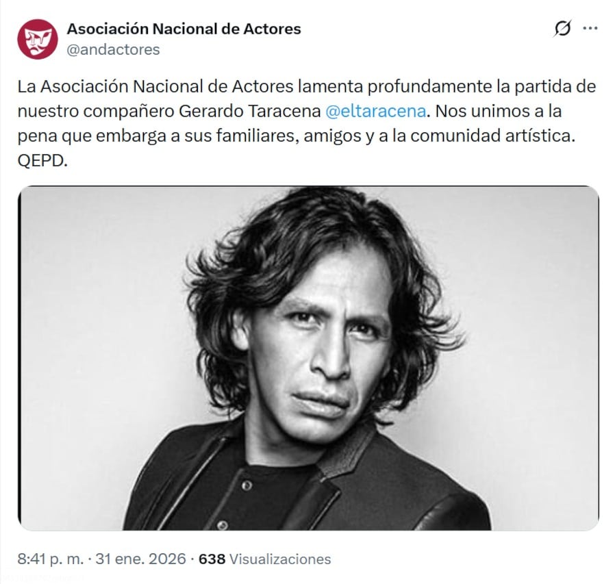 Gerardo Taracena murió a los 56 años