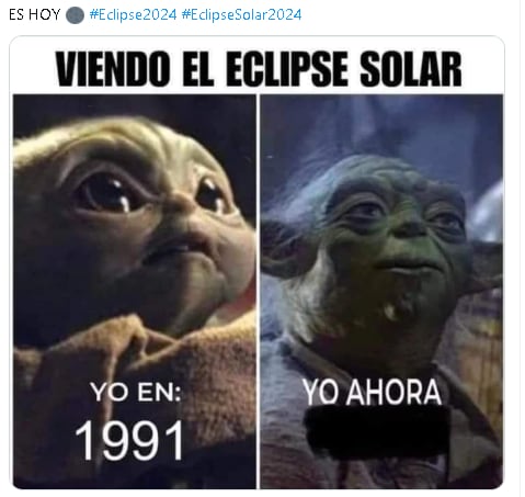 Meme del eclipse solar del 8 de abril.