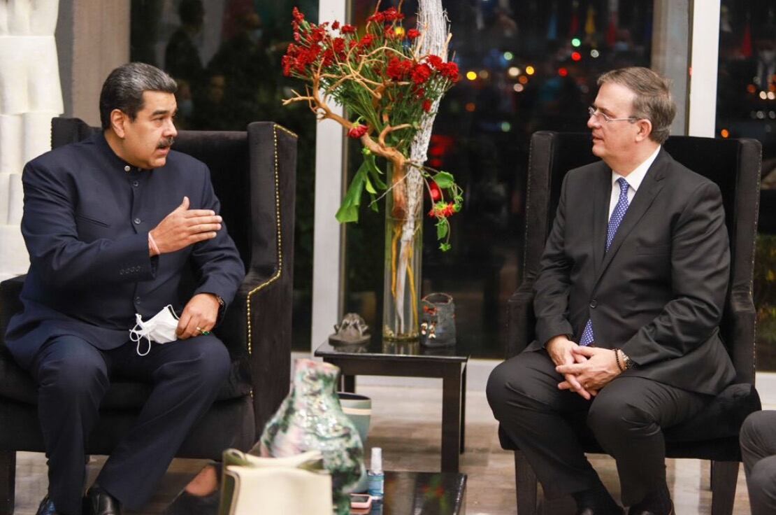 Nicolás Maduro y Marcelo Ebrard en México