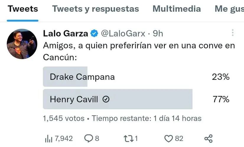 Lalo Garza sugiriendo a Henry Cavill para una convención