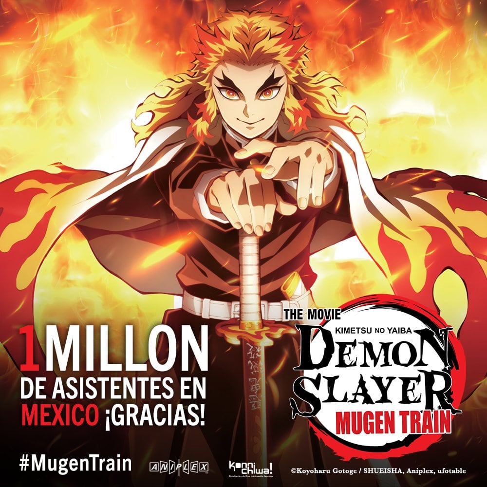Demon Slayer Tren Infinito supera 1 millón de asistentes