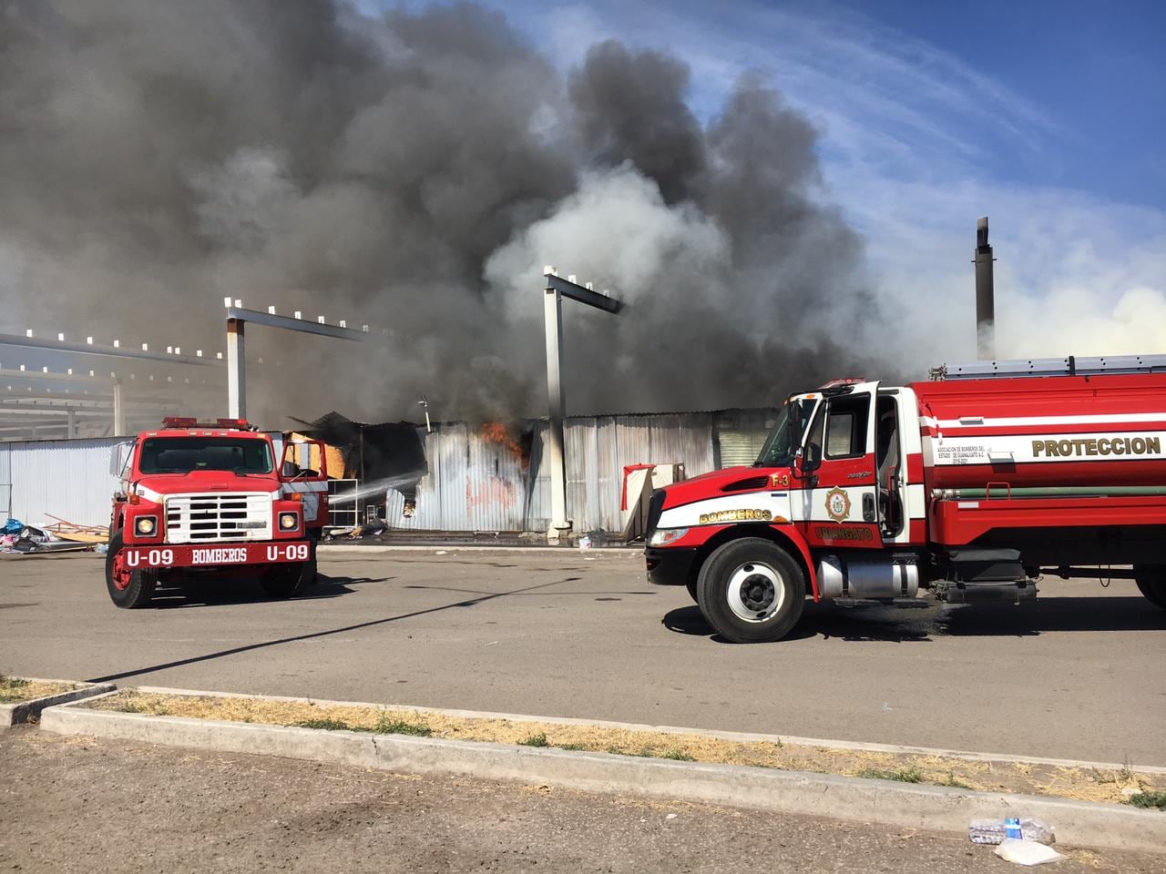 Incendio en la plaza Texticuitzeo