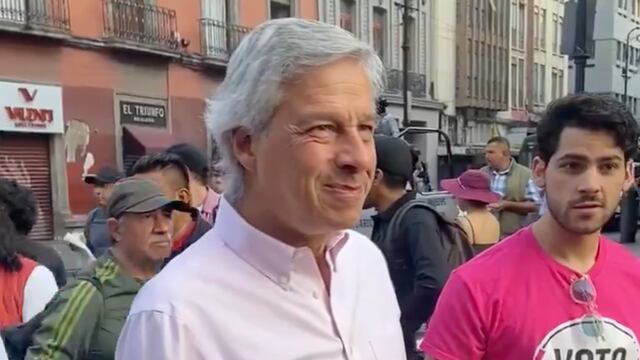 Claudio X. González en la marcha de la Marea Rosa