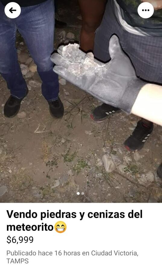 Venta de meteorito