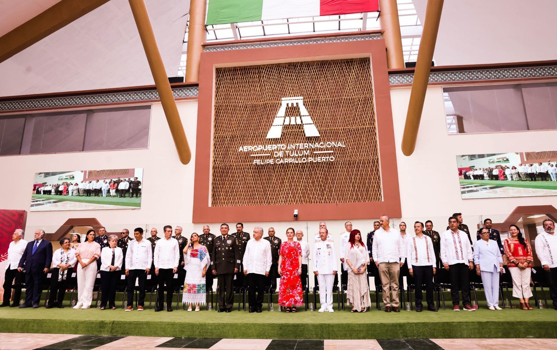 Andrés Manuel López Obrador, presidente Constitucional de los Estados Unidos Mexicanos inaugura el nuevo Aeropuerto Internacional de Tulum