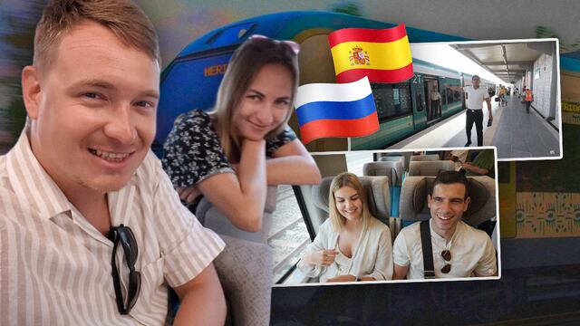 Turistas rusos y españoles en el Tren Maya