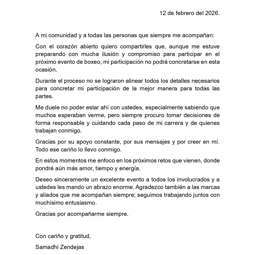 Comunicado de Samadhi Zendejas sobre su pelea con Alana Flores en Supernova Génesis.