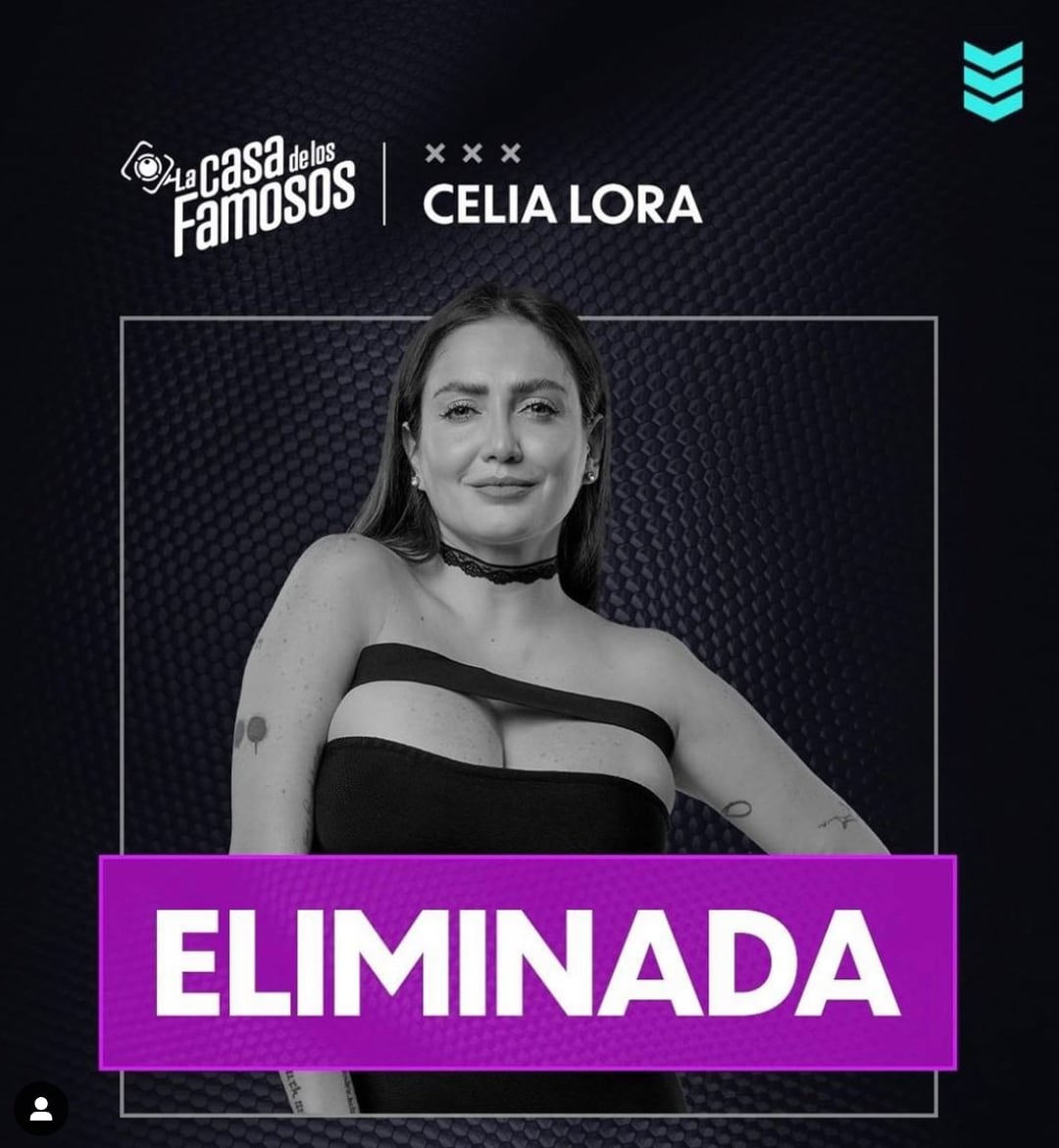 Celia Lora eliminada de 'La Casa de los Famosos'