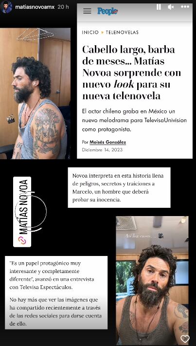Matías Novoa protagonizará nueva telenovela