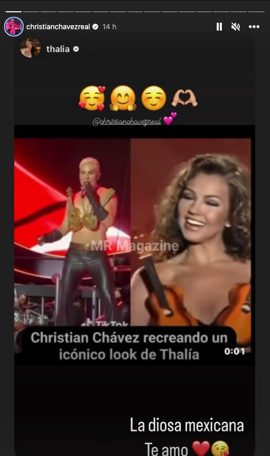 Christian Chávez admira a Thalía y se lo hace saber en redes sociales