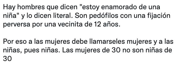 Tuit sobre 'Niñas de 30'