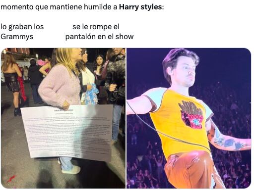 Harry Styles rompe sus pantalones frente a Jennifer Aniston