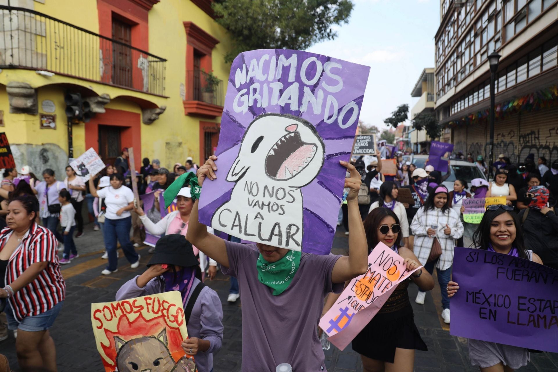 Protesta contra feminicidios