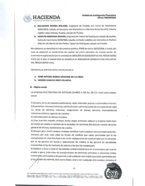 Denuncia en la que se menciona a Ignacio Mier