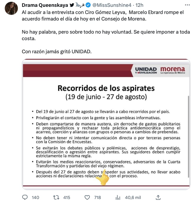 En Twitter tunden a Marcelo Ebrard por asistir a programa de Ciro Gómez Leyva
