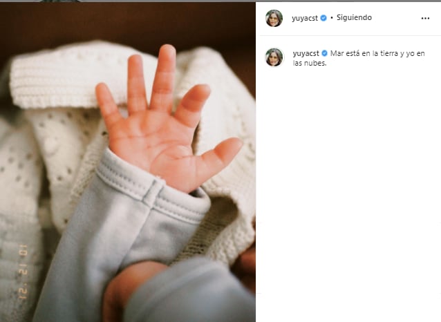 Yuya comparte fotografía de su hijo Mar.