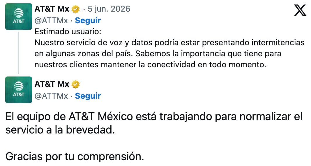 Fallas en AT&T