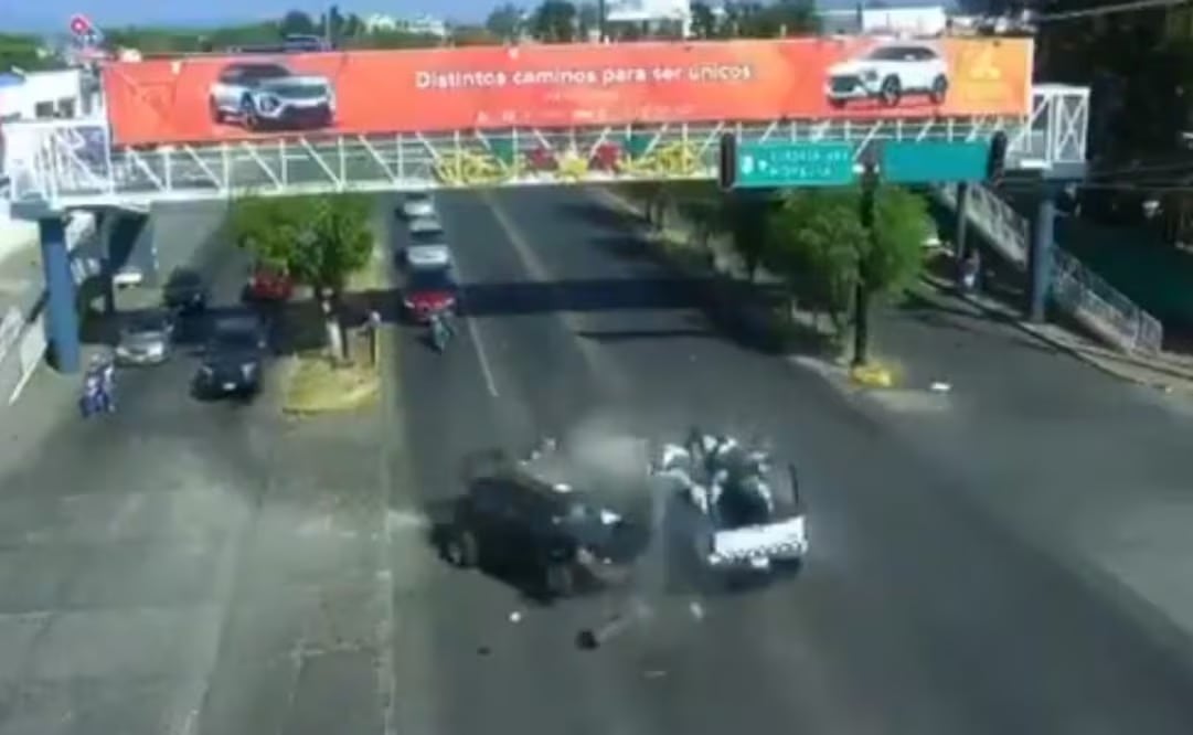 Accidente con unidad de la Guardia Nacional