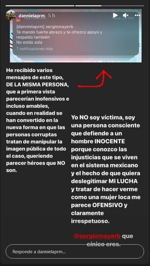 Daniela Parra denuncia que Sergio Mayer le manda varios mensajes