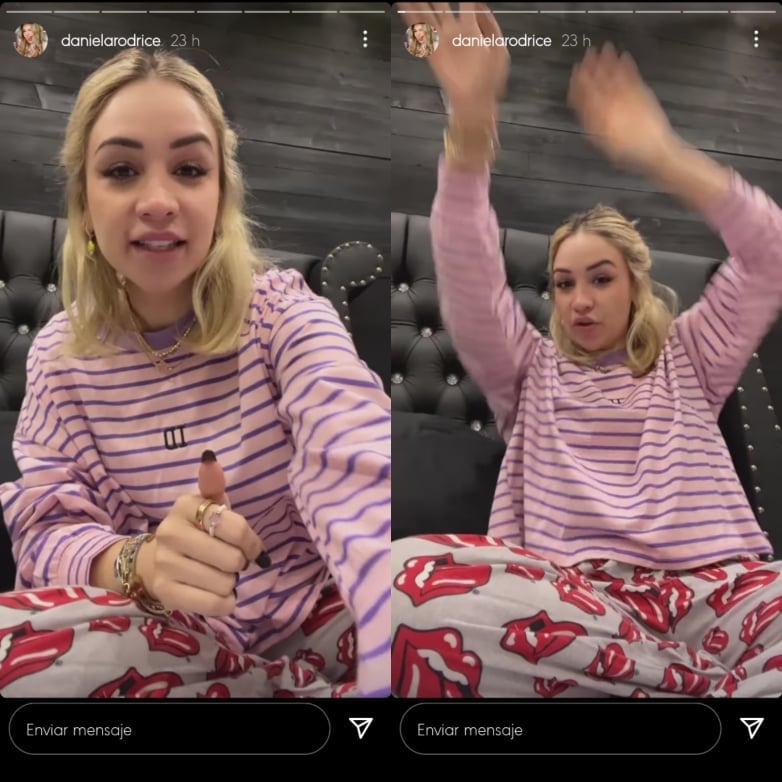 Daniela Rodrice graba su podcast.