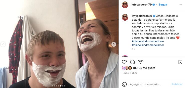 Lety Calderón dedica amoroso mensaje a su hijo Luciano