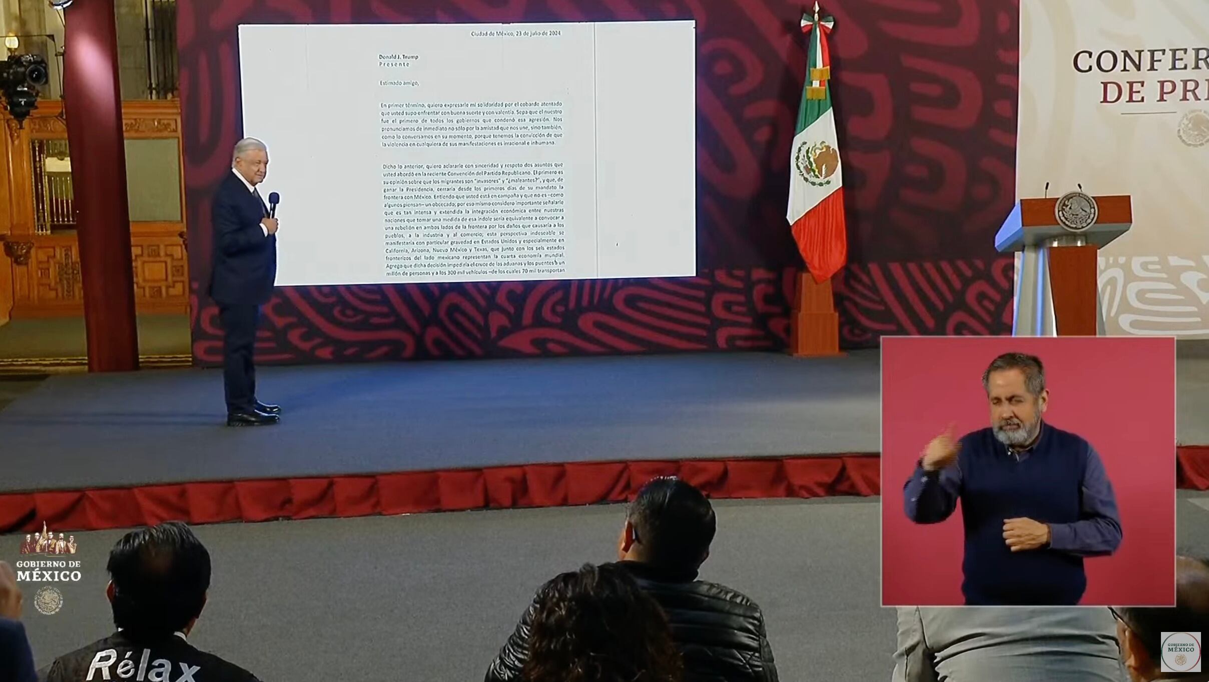 AMLO lee carta que enviará a Donald Trump