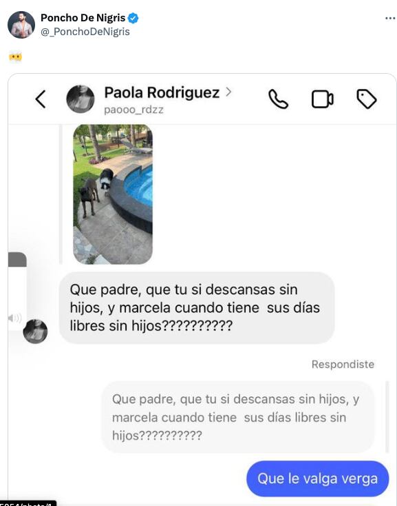 Poncho de Nigris exhibe a hater que lo quiso tachar de ser padre ausente