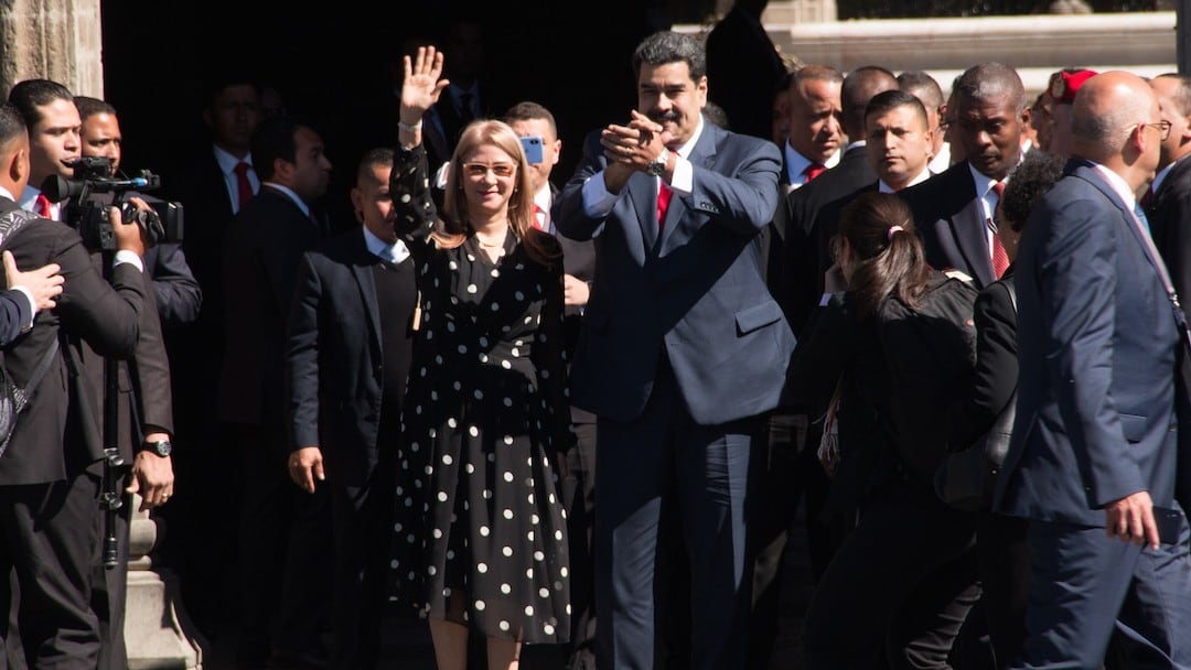 Nicolás Maduro y su esposa Cilia Flores en México