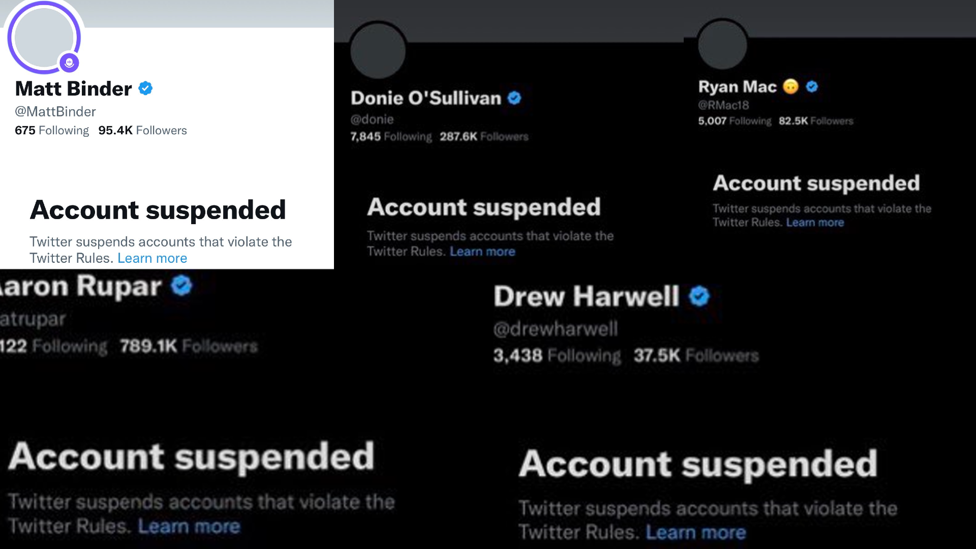 Cuentas de periodistas suspendidas en Twitter